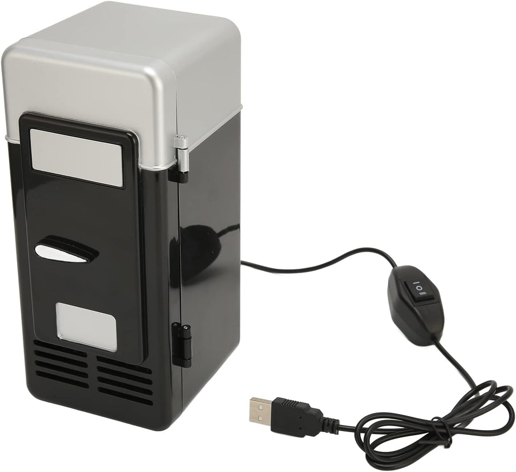 Mini USB Fridge Cooler Beverage Drink Cans Cooler Warmer Refrigerator for Laptop Bedroom, Portable Cold Fridge for