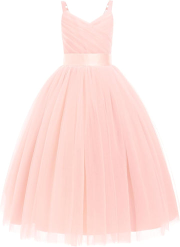 Flower Girls Dress Wedding Spaghetti Strap Princess Ball Gown