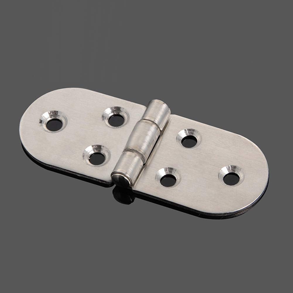 4Pcs 90 Degree Solid Hinge, Cabinet Door Hinges, Flush Cabinet Hinges, with Screws (Silver)