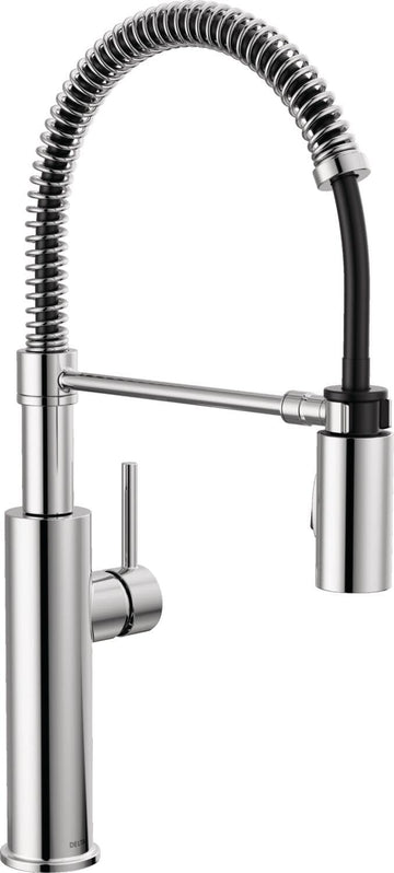 Antoni Pro Style Commercial Kitchen Faucet with Pull Down Sprayer, Chrome Single Hole Kitchen Sink Faucet, Single
