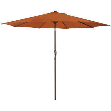 9FT Patio Umbrella, Outdoor Table Umbrella, Yard Umbrella, Market Umbrella with 8 Sturdy Ribs, Push Button Tilt and