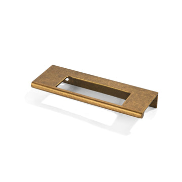 10 Pack 4 inch(102mm) Antique Brass Finger Edge Pulls Zinc Drawer pulls Vintage Hidden Edge Handles Hardware Solid