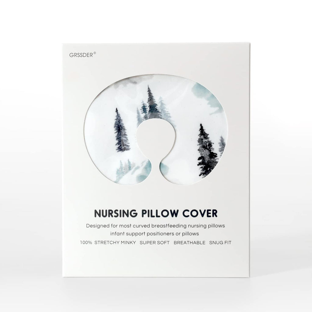 Nursing Pillow Cover Stretchy Minky Removable Nursing Covers for Breastfeeding Pillows, Ultra Soft Comfortable