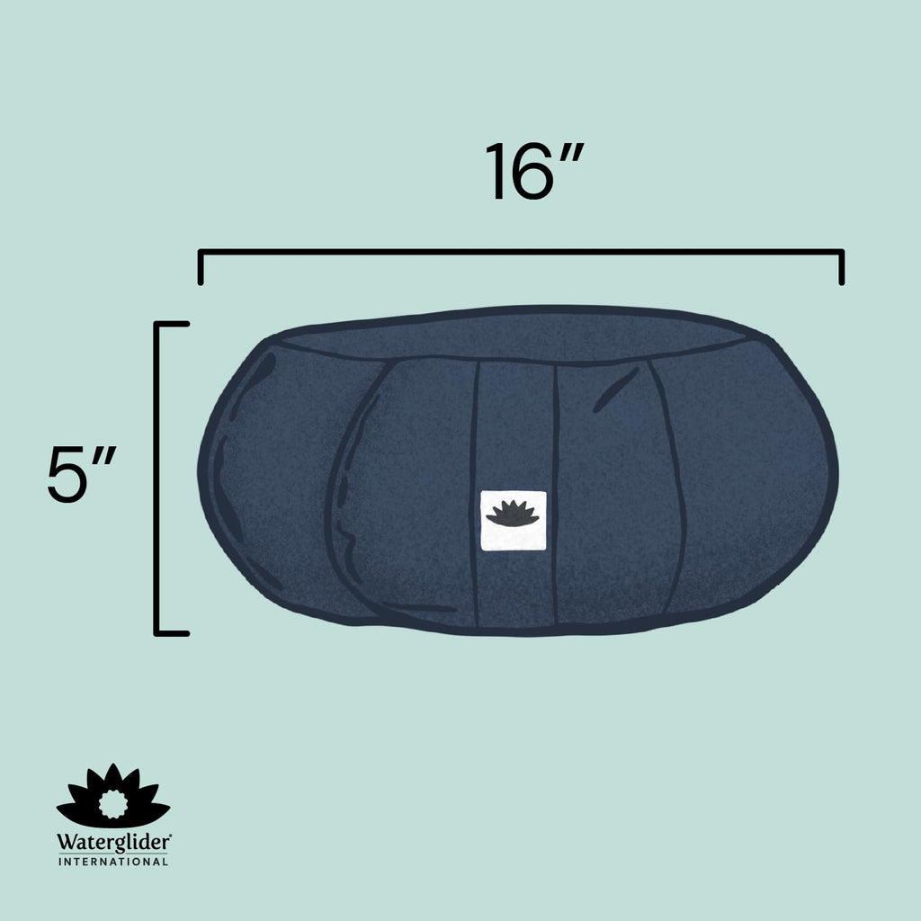 Meditation Cushion (Twilight Blue) Round, Buckwheat Husk Filled, Floor Pillow or Cushions, Yoga Seat, Zafu, Made in