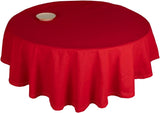 Red Round Tablecloth 60 inch, 100% Cotton, Hemstitch Tablecloths, Farmhouse Tablecloths, Wedding Out
