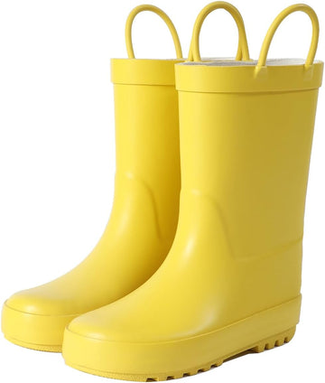Kids Rain Boots, Toddler Rain Boots Waterproof Rubber Kids Rain Boots for Girls and Boys with Fun Patterns