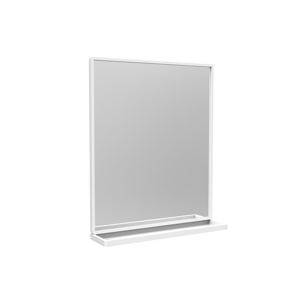 20"x24" Bathroom Wall Mirror with Shelf, White Bathroom Mirror for Wall, Rectangular Wall Hanging Mirror Bedroom