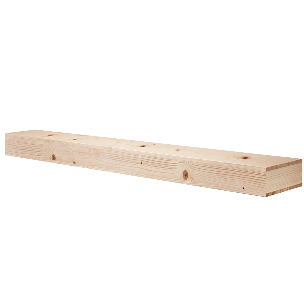 72x8x3in Solid Wood Fireplace Mantel, Unfinished DIY Color