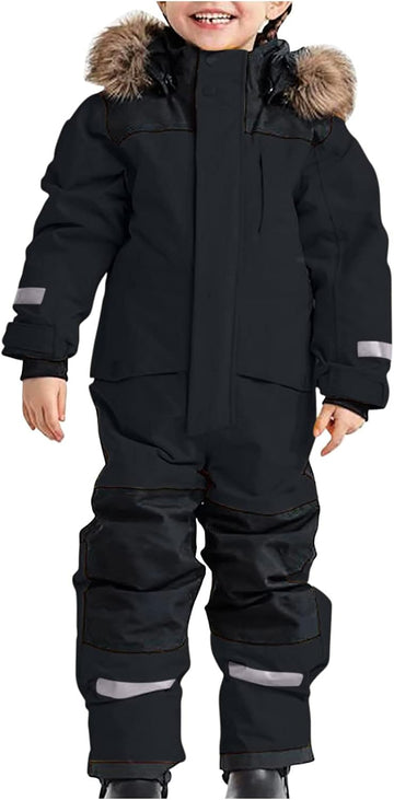 Snow Suit for Kids Boys Girls One Piece Snowsuit Girls and Boys Waterproof Insulated Winter Jumpsuit Coveralls
