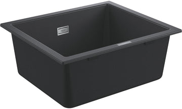 Quartz Composite Kitchen Sink with Overflow (Top Mount or Undermount, 1 Bowl 469 x 393 x 205 mm, Waste Kit
