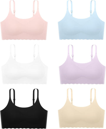 Teen Girls Training Bras Seamless Removable Padded Sports No Show