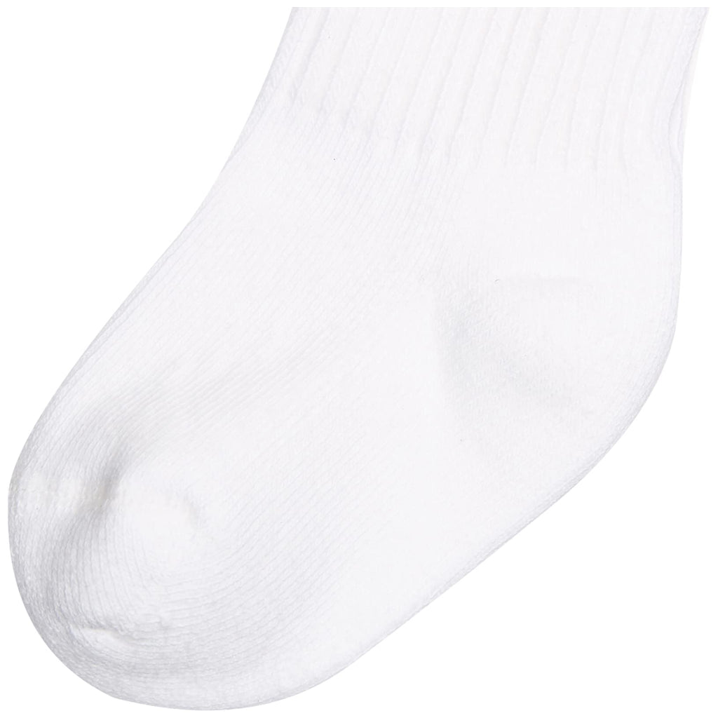 Socks Unisex Baby Newborn Seamless Sport Half Cushion Crew Socks 6 Pack, White