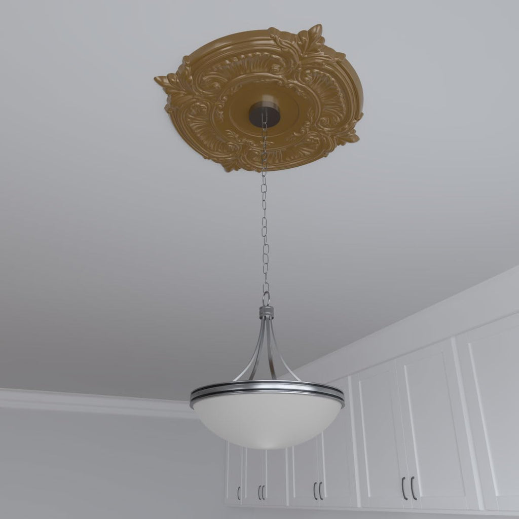 Attica Thermoformed PVC Ceiling Medallion (Fits Canopies up to 7 3/4"), 22"OD x 3 1/2"ID x 1"P, Universal