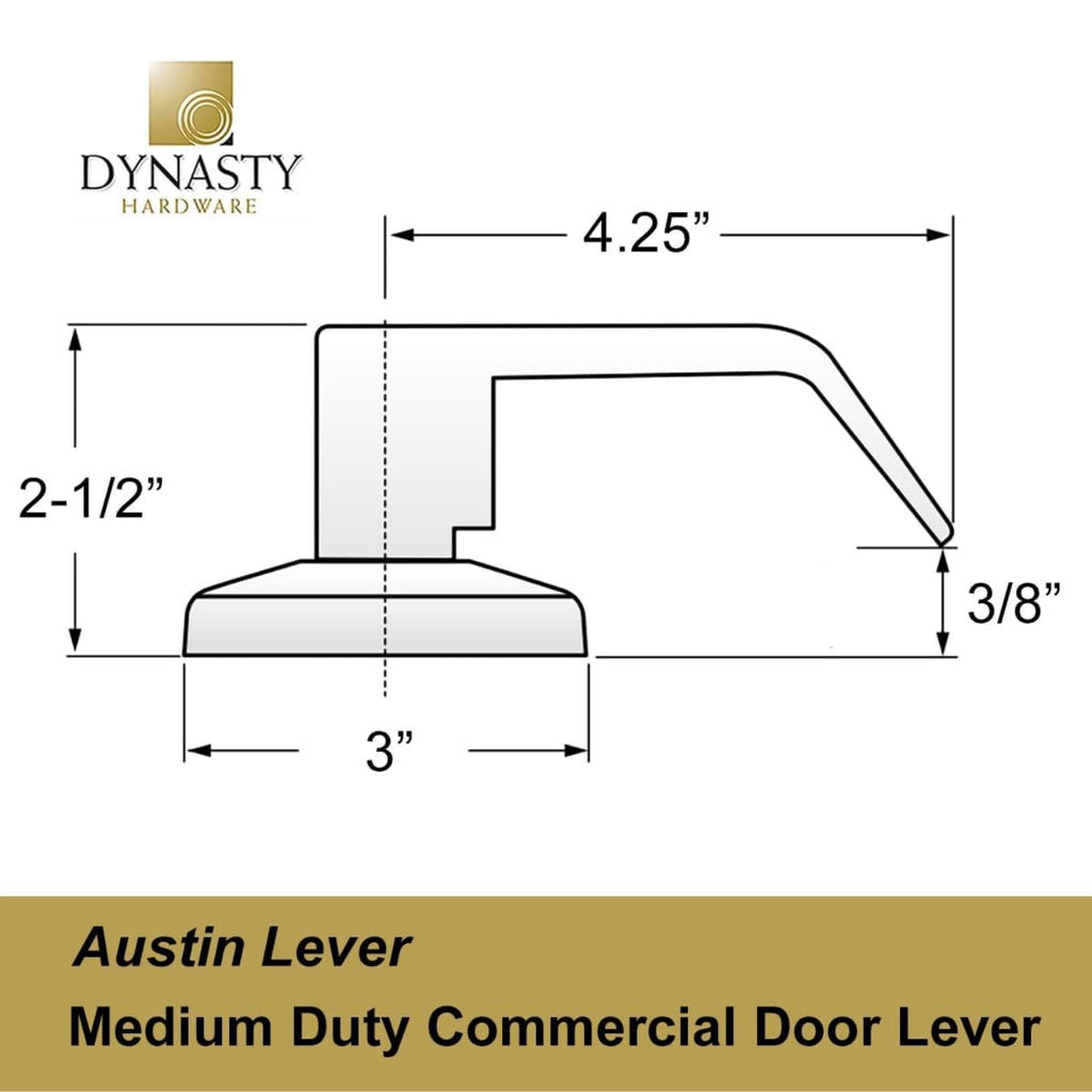 Austin Privacy Lever Set, ADA, Light Duty, Flat Black