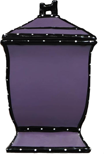 Tuscany Hand Painted Ruffle Purple Cookie Jar, Ceramic Cookie Jar with Lid and and Rubber Seal, Food Storage Jar