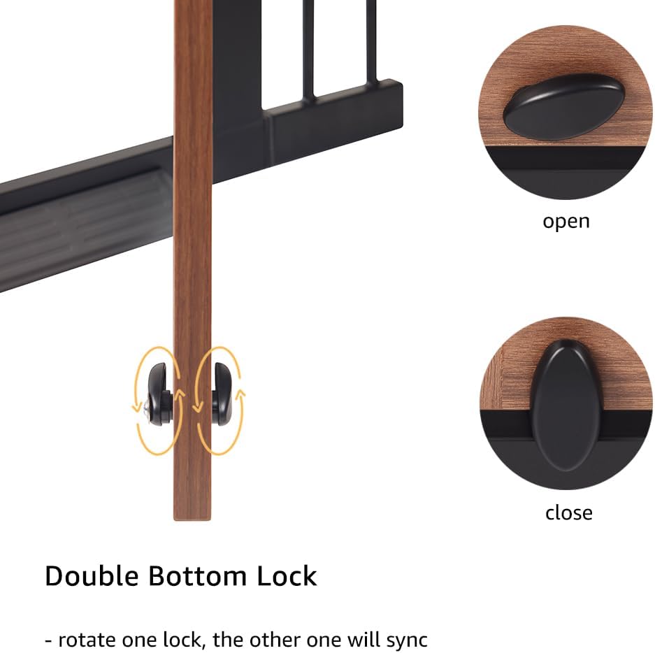 Farmhouse Barn Door Dog Gate, 30" Tall Anti-Trip Pet Barrier