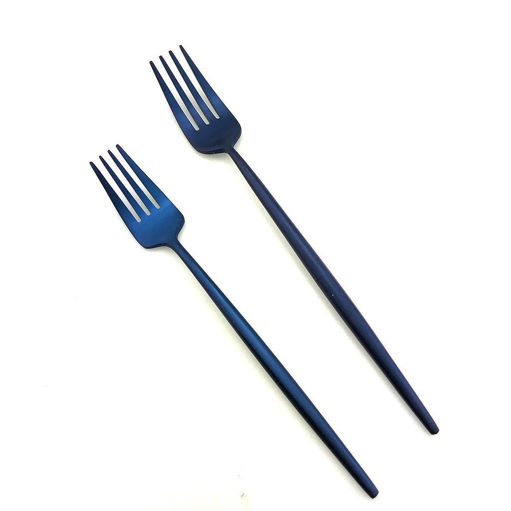 20-Pieces Luxury Blue 18/10 Stainless Steel Flatware Set, Matte Finish, Service for 4