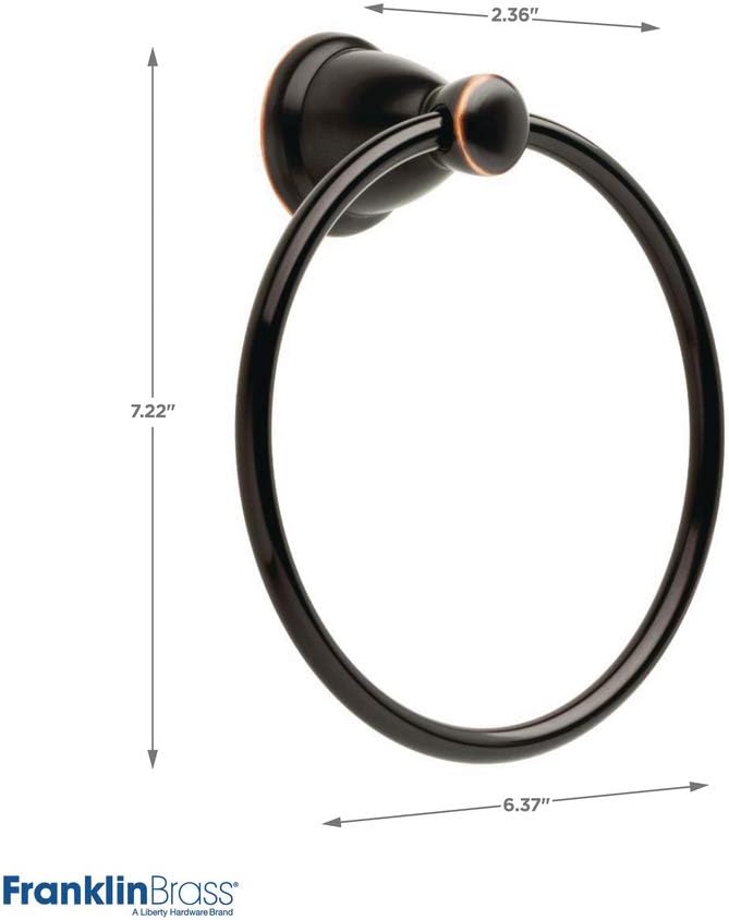 3-Piece Oil Rubbed Bronze Bathroom Set Towel Rack, Ring, Toilet Paper Holder| Kinla Bath Accessories