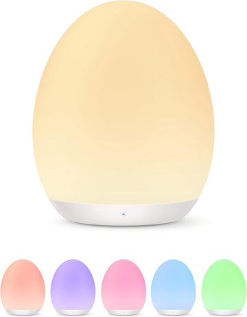Night Light for Kids, Baby Night Light with 7 Colors Changing Mode & Stepless Dimming, Nursery Night Light BPA
