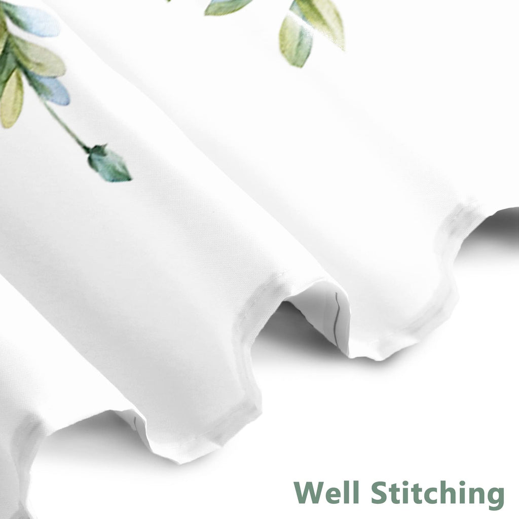 Green Mixed Light Blue Plant Stall Shower Curtain with 6 Hooks Sage Green Shower Curtain Waterproof Fabric 36x72 inch