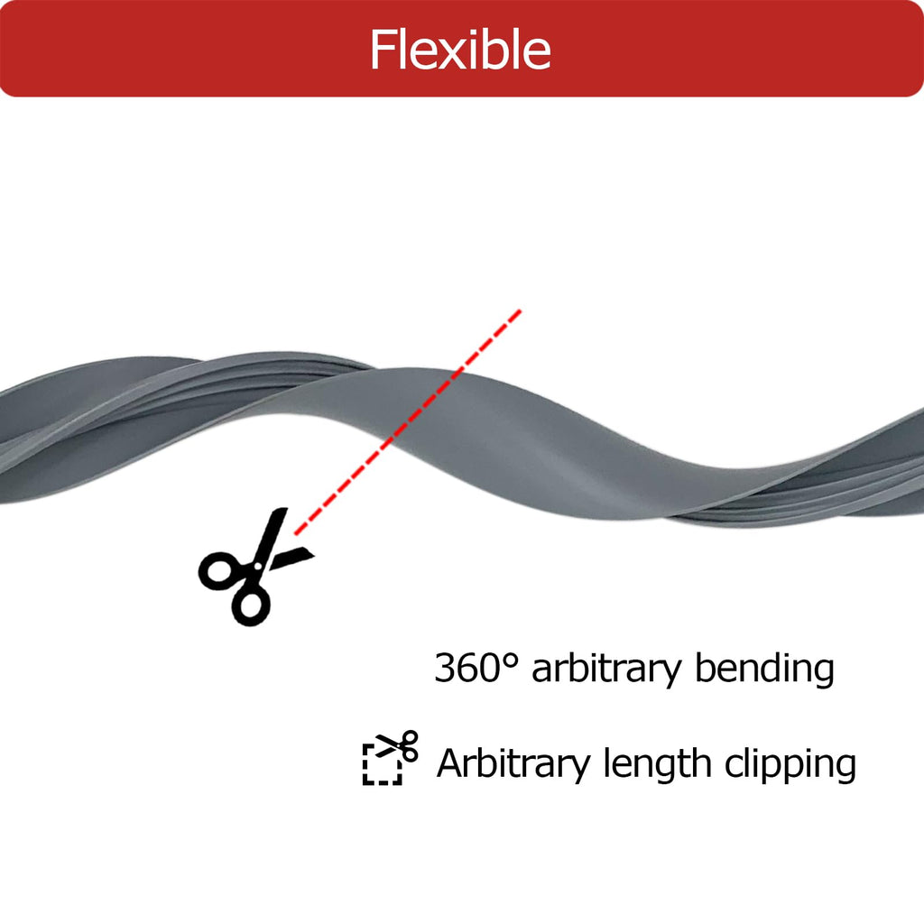 T Rubber Trim Molding, Fit 3/4 inch Edge, Shelf Edging Banding, Center Barb Tee Moulding for Tables, Floor Transition