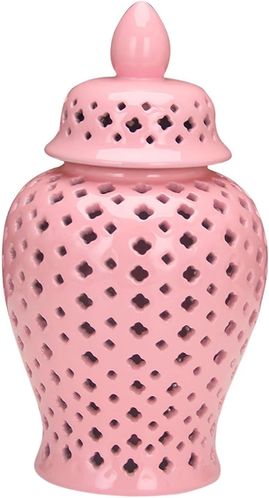 Ceramic Ginger Jar Ceramic Vase Porcelain Temple Jar Decoration Organizer Elegant Collection Decorative Jar for Table