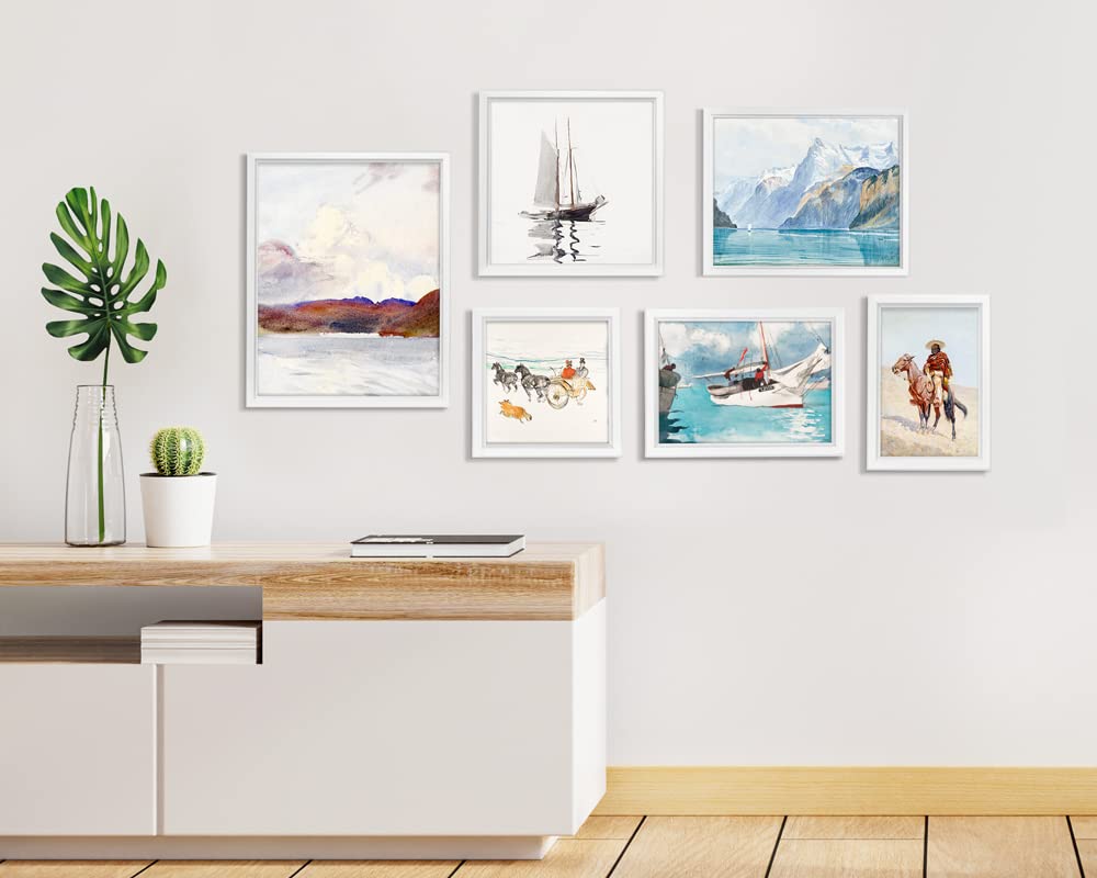 5x7 Picture Frames (12 Pack, White) Simple Designed Photo Frame with High Definition Glass for Wall Mount & Table Top