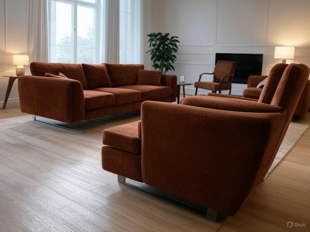 Microsuede Fabric 58/60" Width Fabric by The Yard Color: Rust
