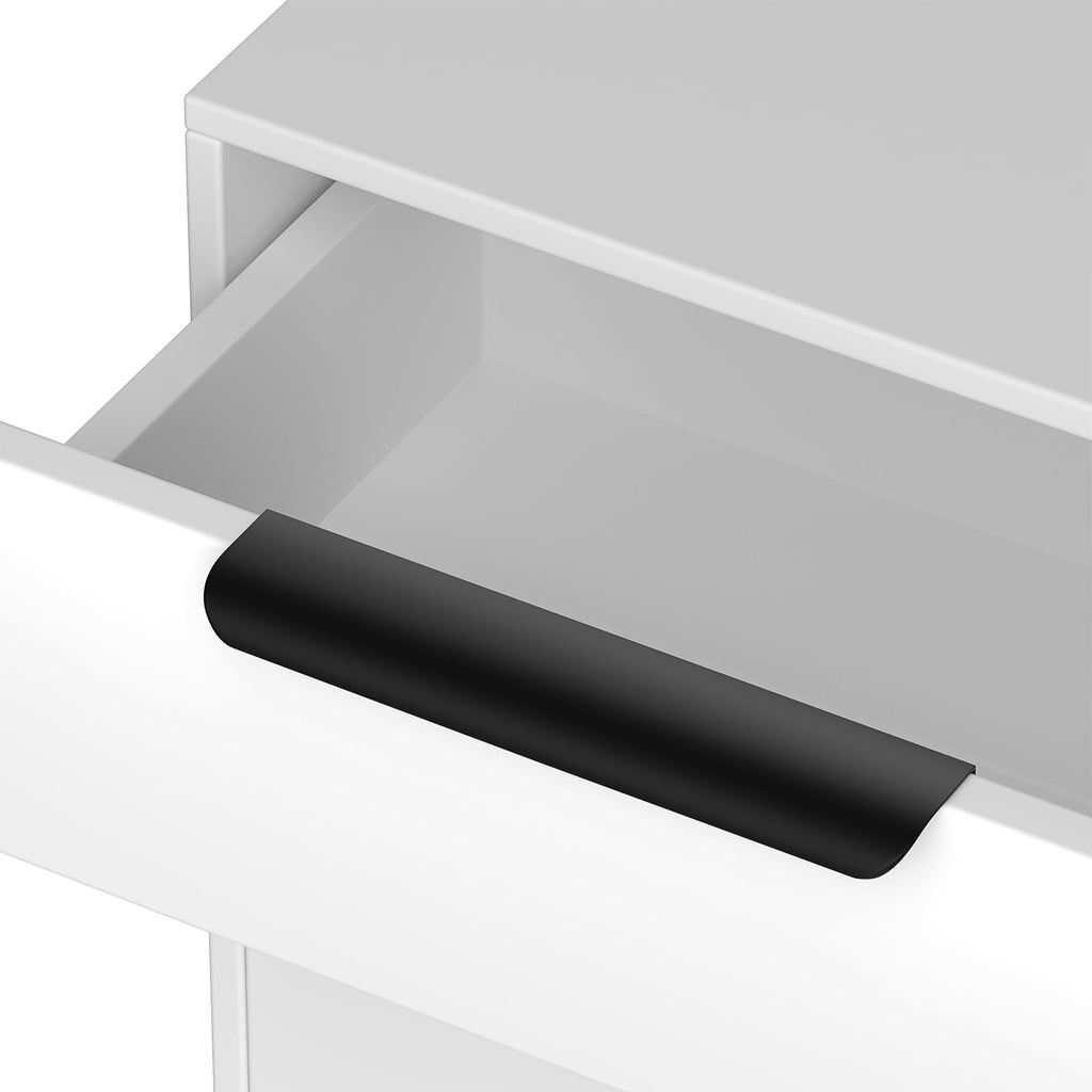 Black Cabinet Handles, Finger Pulls for Cabinet Edge Pulls 6-1/4 Inch 10 Pack | Tab Drawer Handles, Aluminum Alloy