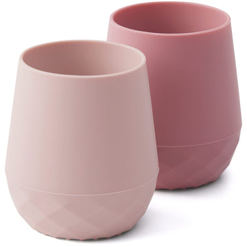 Silicone Baby Open Cup 6-12 Months, Water Training Cup, 2-Pack