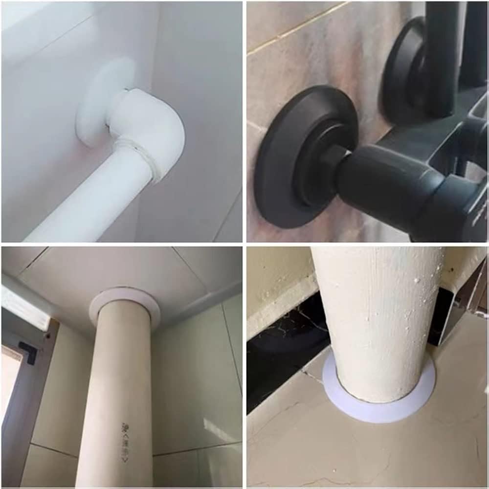 Fit 1.57" Outer Diameter Flange Water Pipe Cover Decoration Black Pipe Cover Radiator PP Plastic 40mm Escutcheon