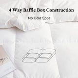 Goose Feather Down Comforter Twin XL-Made in Canada White Goose Feather Duvet Insert-Fluffy Hotel Co