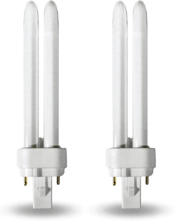 Double Tube Compact Fluorescent Light Bulb PL-C 2-Pin G24D-3 Base 26W 4100K Cool White 1800 Lumen