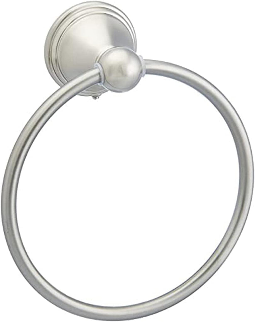 5 Piece Bathroom Hardware Set, Satin Nickel, Towel Bar, Toilet Paper Holder, Towel Ring, Robe Hook, AB-BR817-SN
