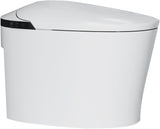 Smart Toilet with Auto-Flush & Heated Seat - Foot Sensor, Nightlight, Modern One-Piece Design