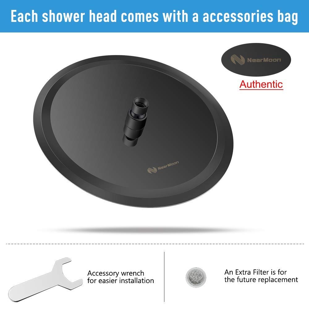 Rain Shower Head, Ultra-Thin Design-Pressure Boosting, Awesome Some Experience, High Flow Stainless Steel Rainfall