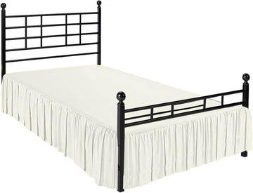 Ruffle Bed Skirt with Split Corners, Microfiber Dust Ruffled for a Perfectly Tailored Bedding Ensemble, Wrinkle and