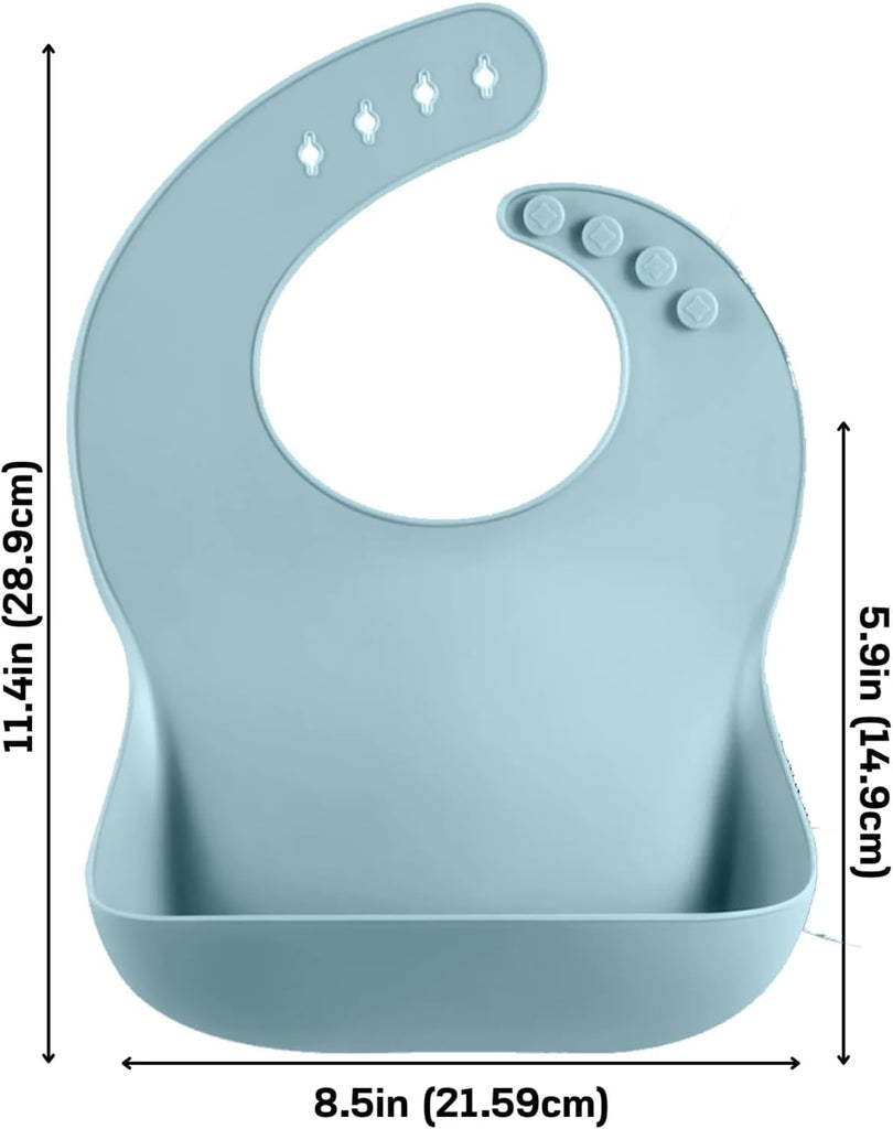 9 PCS Silicone Baby Feeding Set, Suction Plate & Utensils