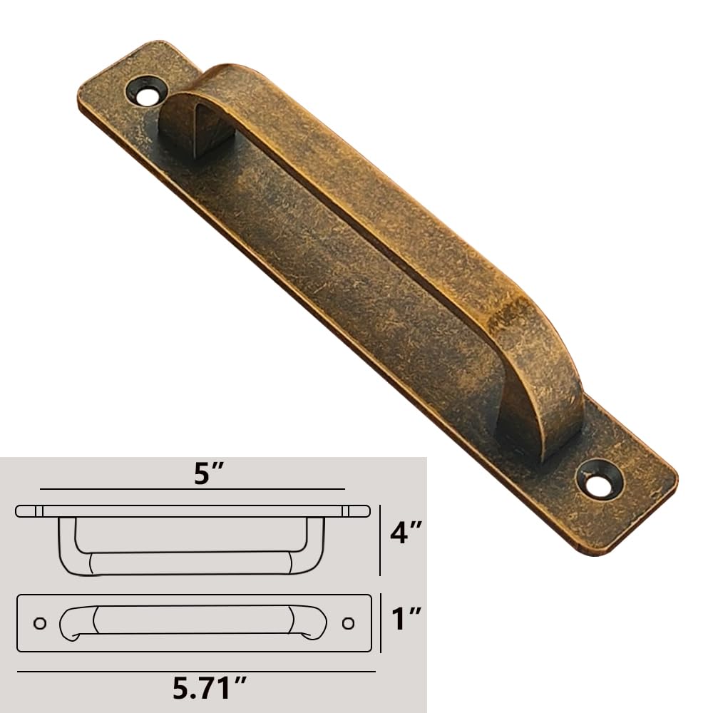 12 Pack 5 Inch 128 mm FlatCopper Cabinet Handles Aluminum Cabinet Pulls Drawer Pulls