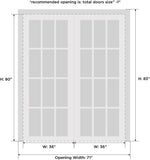 Sliding Closet Bypass Doors 72 x 80 with Hardware | Quadro 4111 White Ash | Sturdy Top Mount Rails M