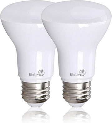 2 Pack BR20 LED Bulbs Indoor Flood Light R20 Dimmable High CRI 2700K Warm White, 50 Watt Equivalent Uses 7W, 540