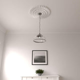 Eryn Ceiling Medallion, 24 3/4"OD x 3 1/4"ID x 1 7/8"P (Fits Canopies up to 4"), Factory Primed