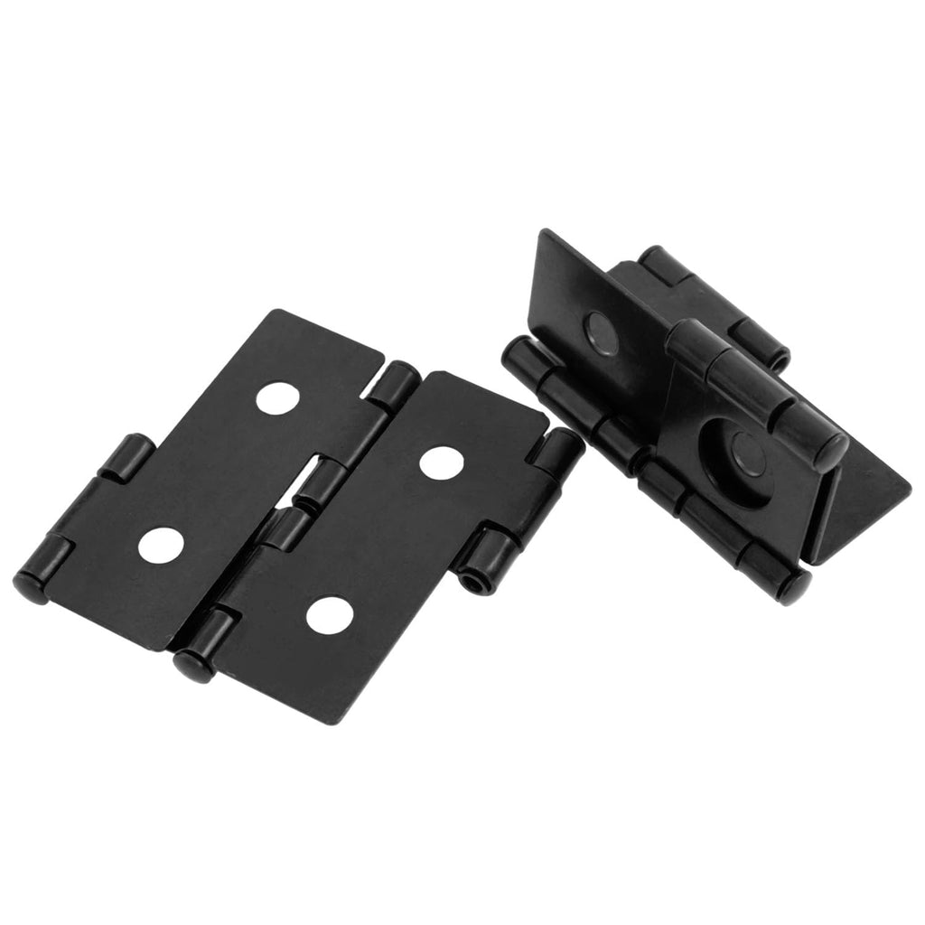 Lovelysp 8PCS Black Folding Double Hinge with Screws