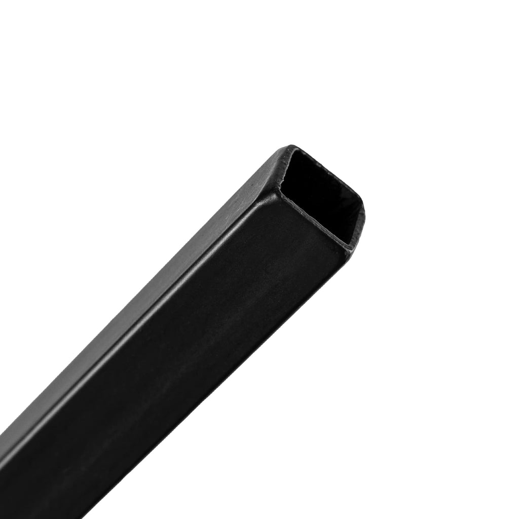 1/2" Square Hollow Black Steel Interior Stair Baluster - 44" Long - Double Ball/Sphere (Pack of 12)