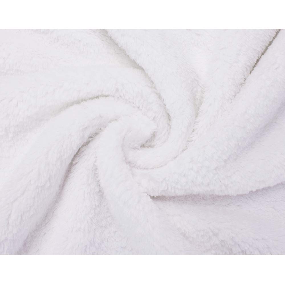 My Baptism Baby Christening Dedication White Blanket with Embroidered Cross Premium Soft Warm Cozy Coral Fleece