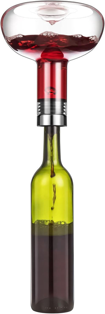 Circulation Wine decanter 50oz Wine Carafe with lid,100% Hand Blown Crystal Aerator decanter,Superior Red Wine
