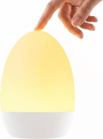 Egg Light, Eye-Caring Touch Control Rechargeable Baby Night Light with 17 Color Modes, Dimmable Night Feeding Egg