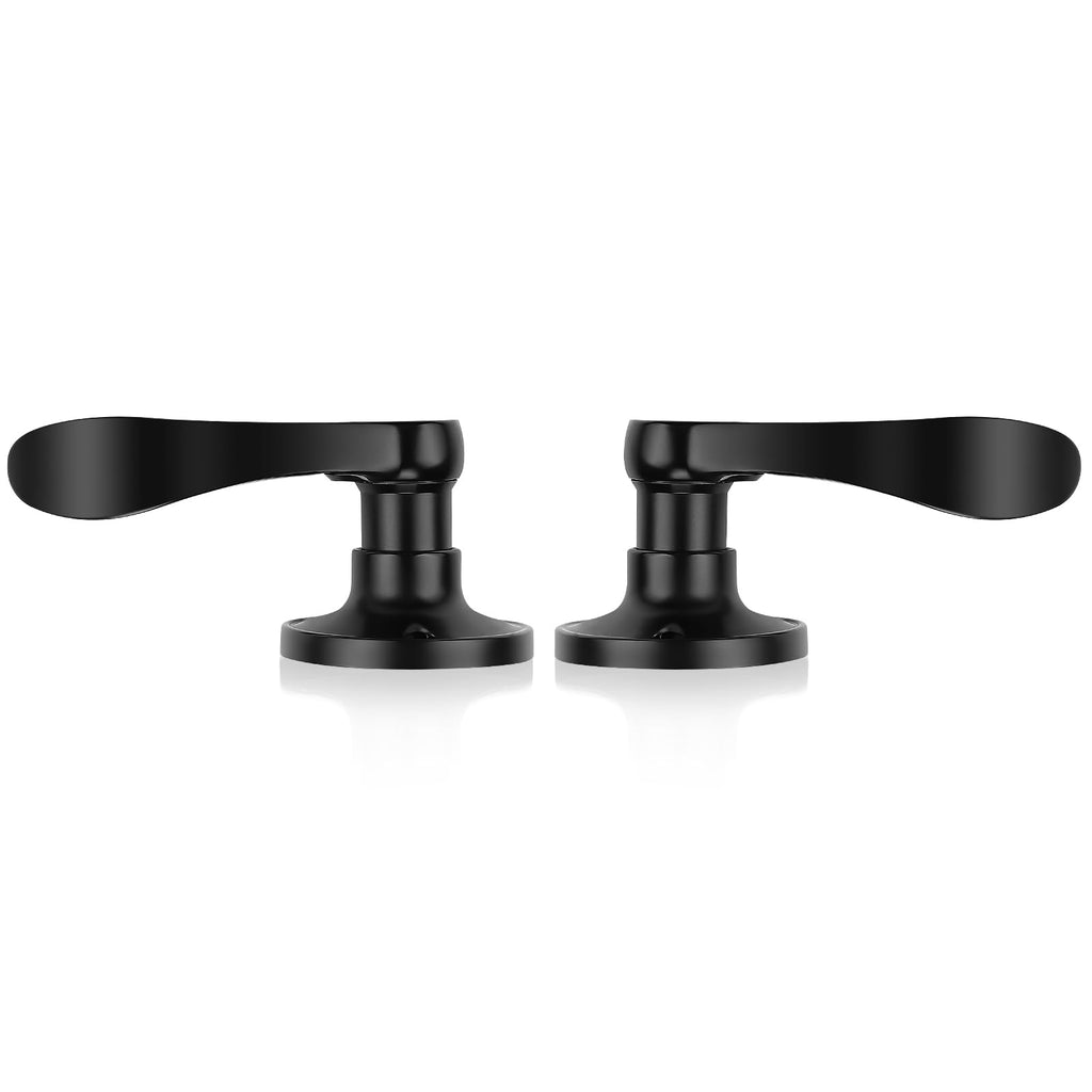 6 Pack Dummy Door Lever Door Handle for Left Hand and Right Hand, Wave Style French Door Handle with Black Finish