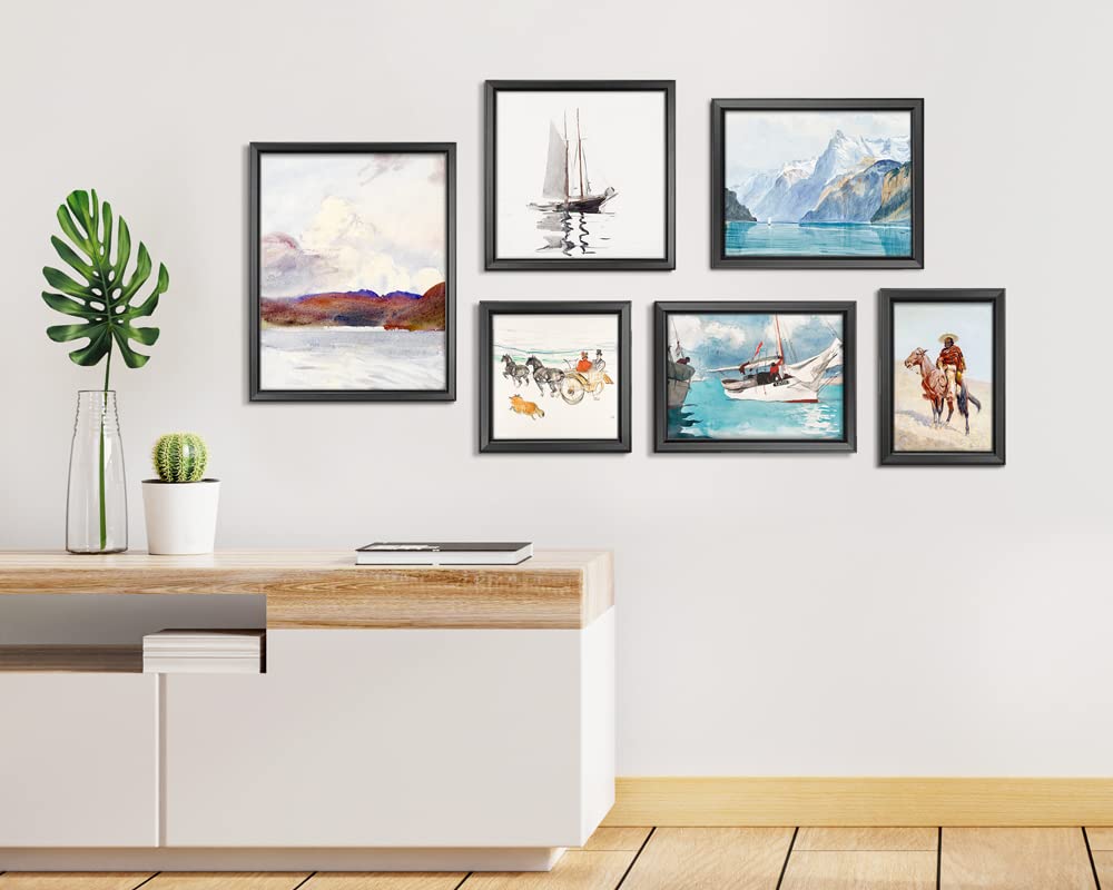 5x7 Picture Frames (12 Pack, Black) Simple Designed Photo Frame with High Definition Glass for Wall Mount & Table Top
