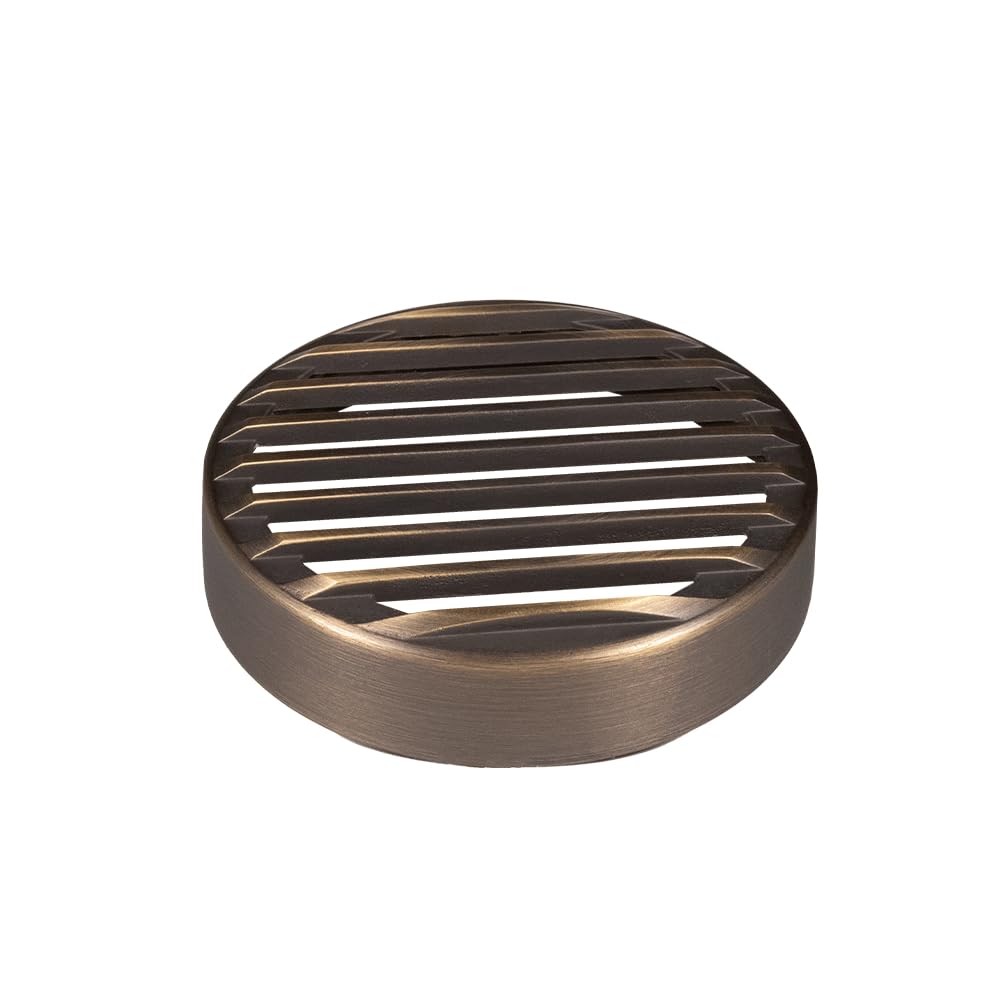 12V Drive-Over Rated PAR36 Well Light with Cast Brass Grate (Bronze)